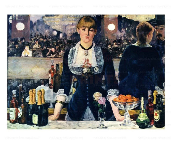 Bar at the Folies Bergeres, Edouard Manet - VINTAGEARTREPRINTS.COM