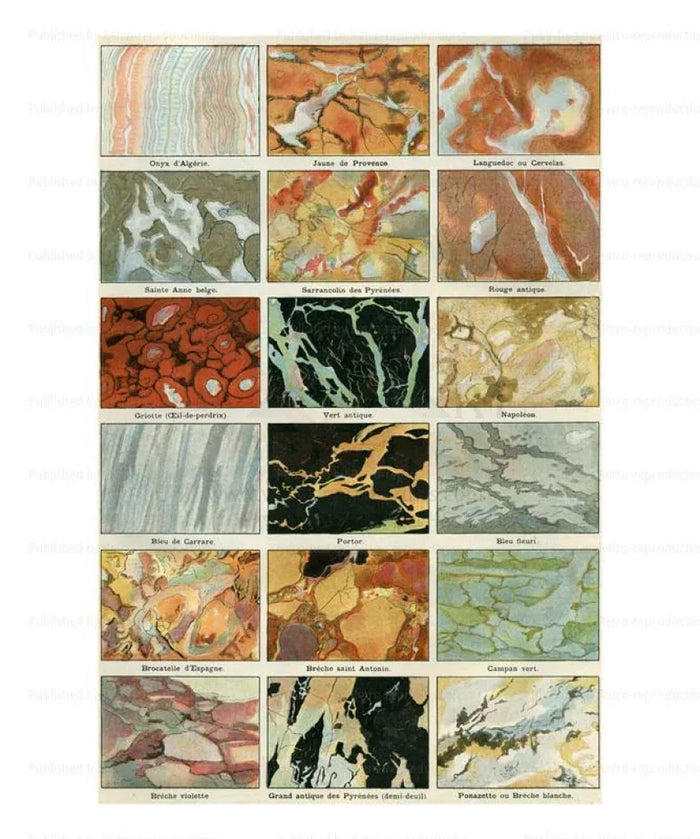 Stones, Rocks & Minerals - VINTAGEARTREPRINTS.COM
