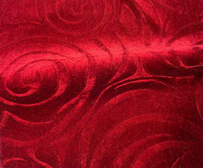 Westwood - A Modern Pattern on Purple Velvet with Backing - Upholstery Fabric
