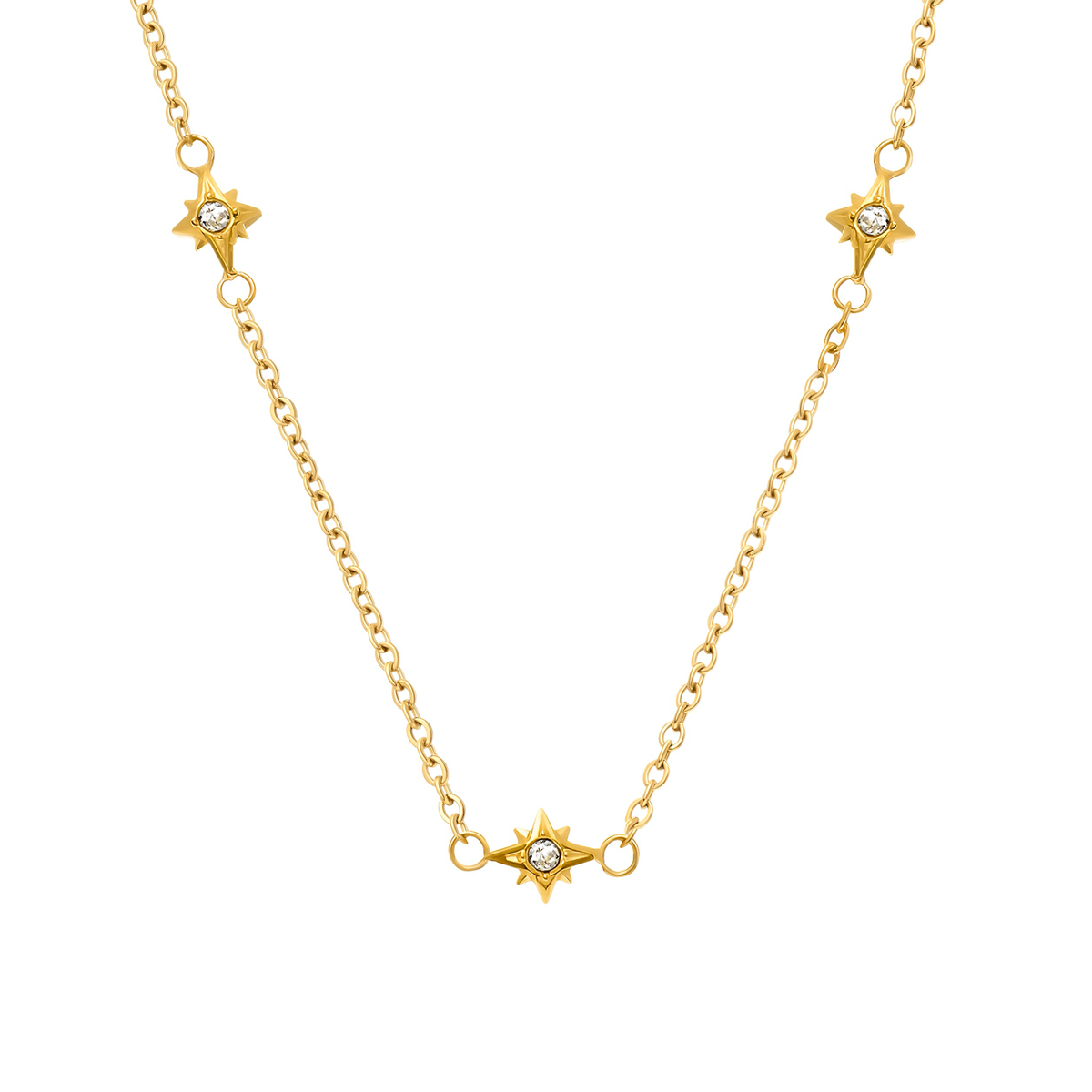 Mini Written In The Stars Initial Tag Necklace (Gold)