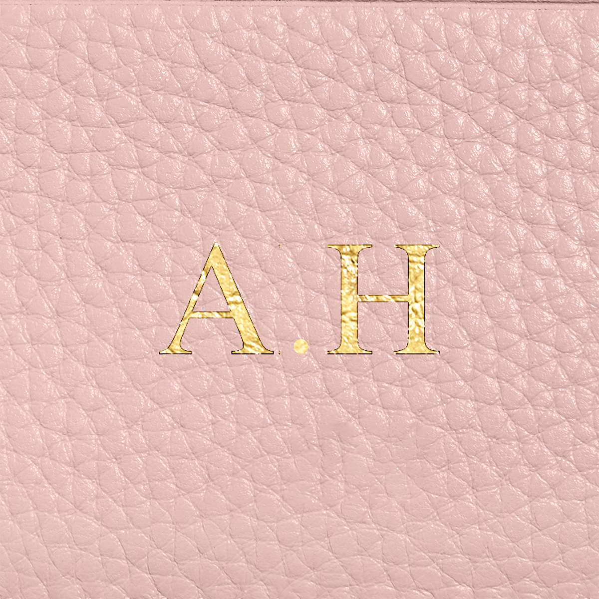 Leather Clutch Pouch (Blush)
