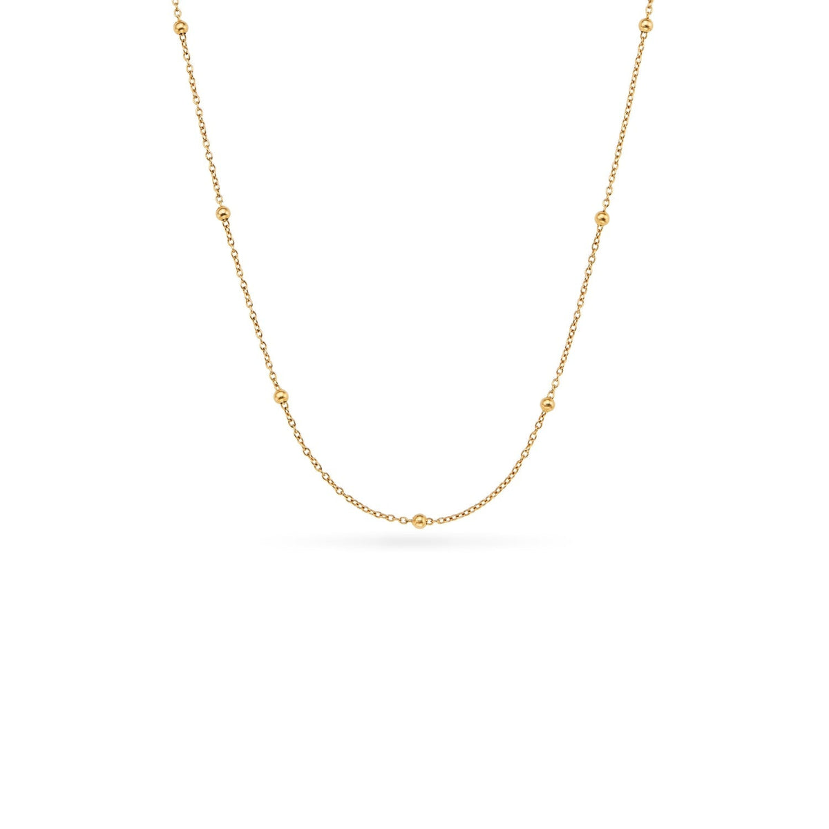 Floating Charm Heart Locket Necklace (Gold)