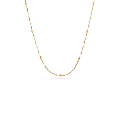 Light Blue Lace Agate Heart Necklace (Gold)