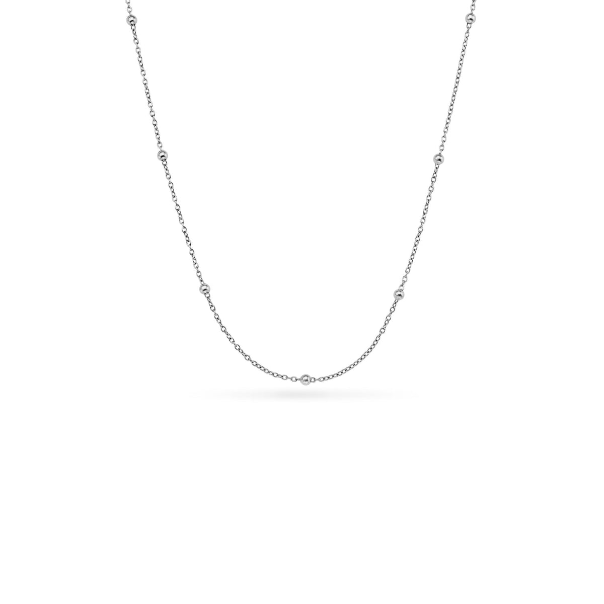Layering Sphere Chain Necklace (Silver)