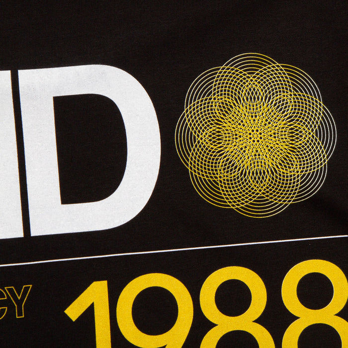 1988 Acid House Cassette Front Print - Tshirt - Black