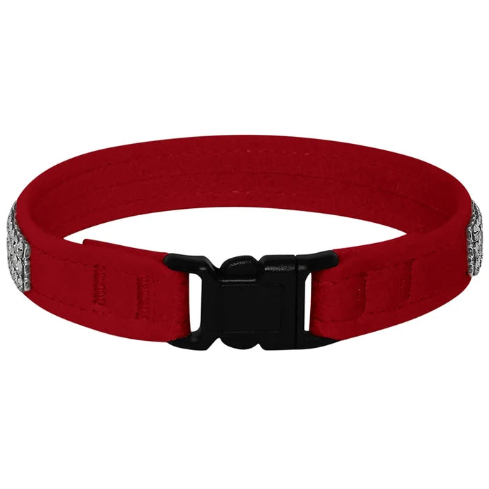 3 Row Crystal 1/2" Breakaway Cat Collar