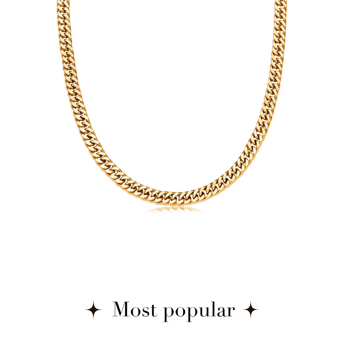 Curb Chain Necklace (Gold)