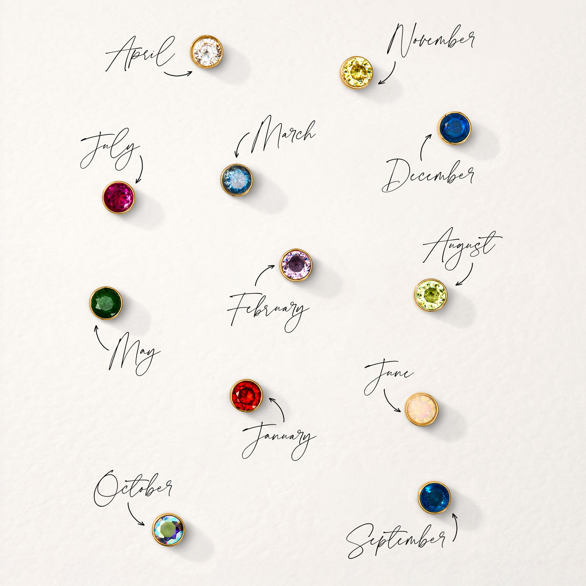 Floating Birthstone Charm Locket (Silver)