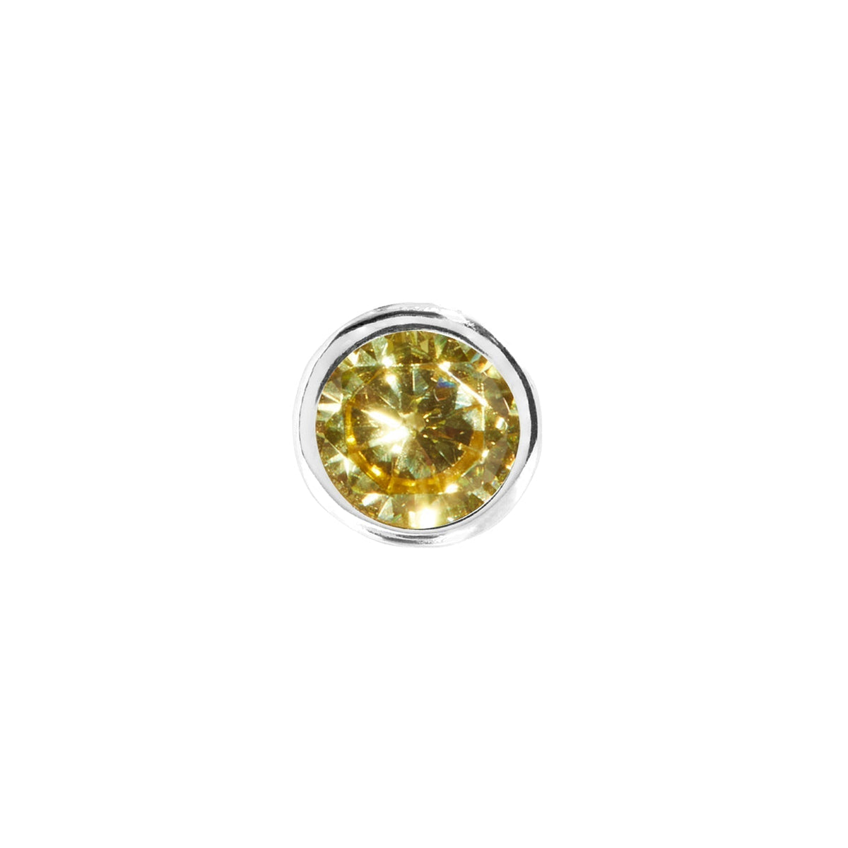 Double Initial Icon - Birthstone (Silver)