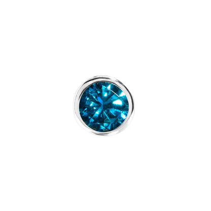 Double Initial Icon - Birthstone (Silver)