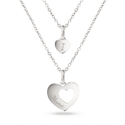 Heart 'Mini & Me' Pendant (Silver) - CS Replacement