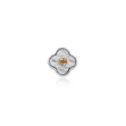 Molten Clover Charms (Silver) - Birthstones