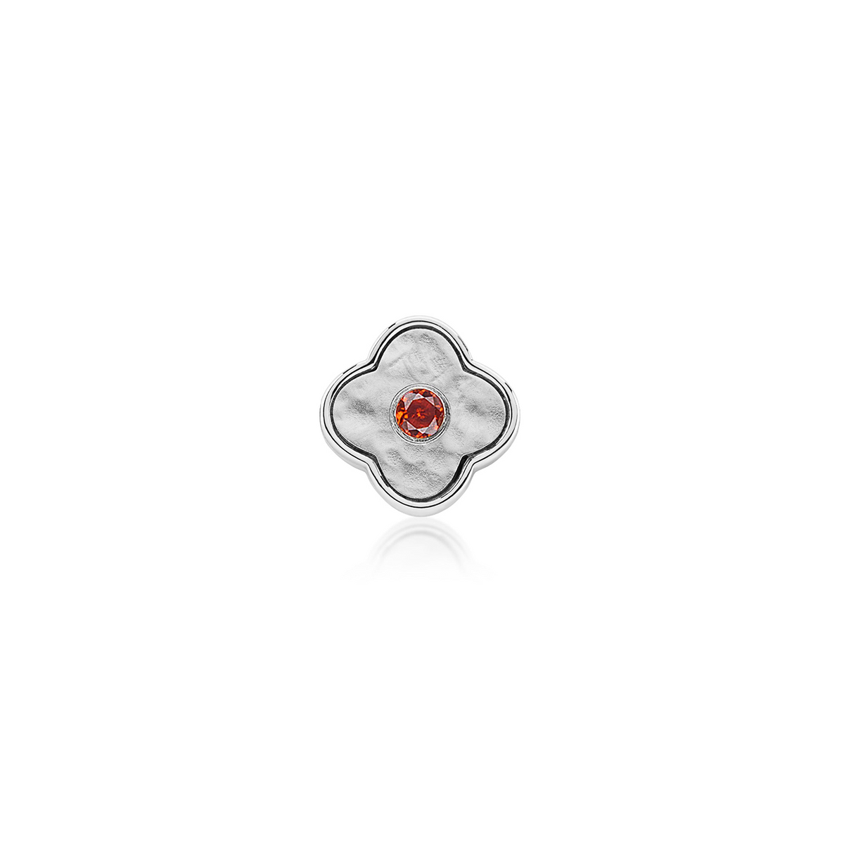 Molten Clover Charms (Silver) - Birthstones