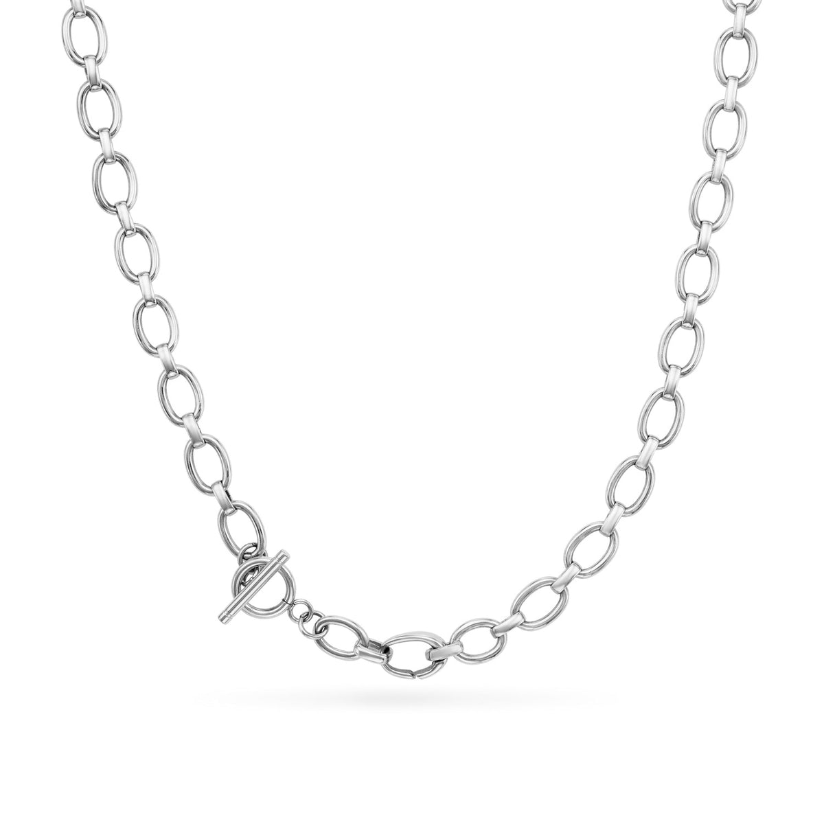 Mother of Pearl Cushion Necklace (Silver)