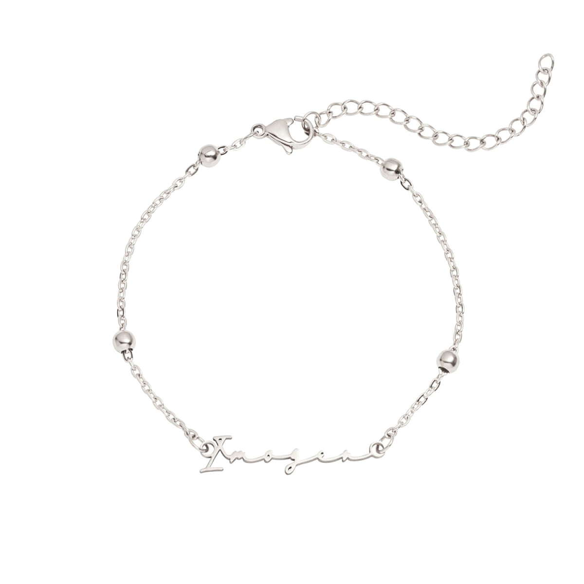 Mini Signature Name Bracelet (Silver)