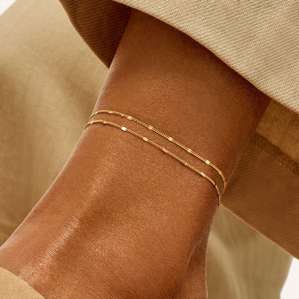 Double Chain Anklet (Gold)