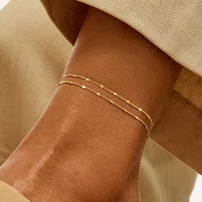 Double Chain Anklet (Gold)