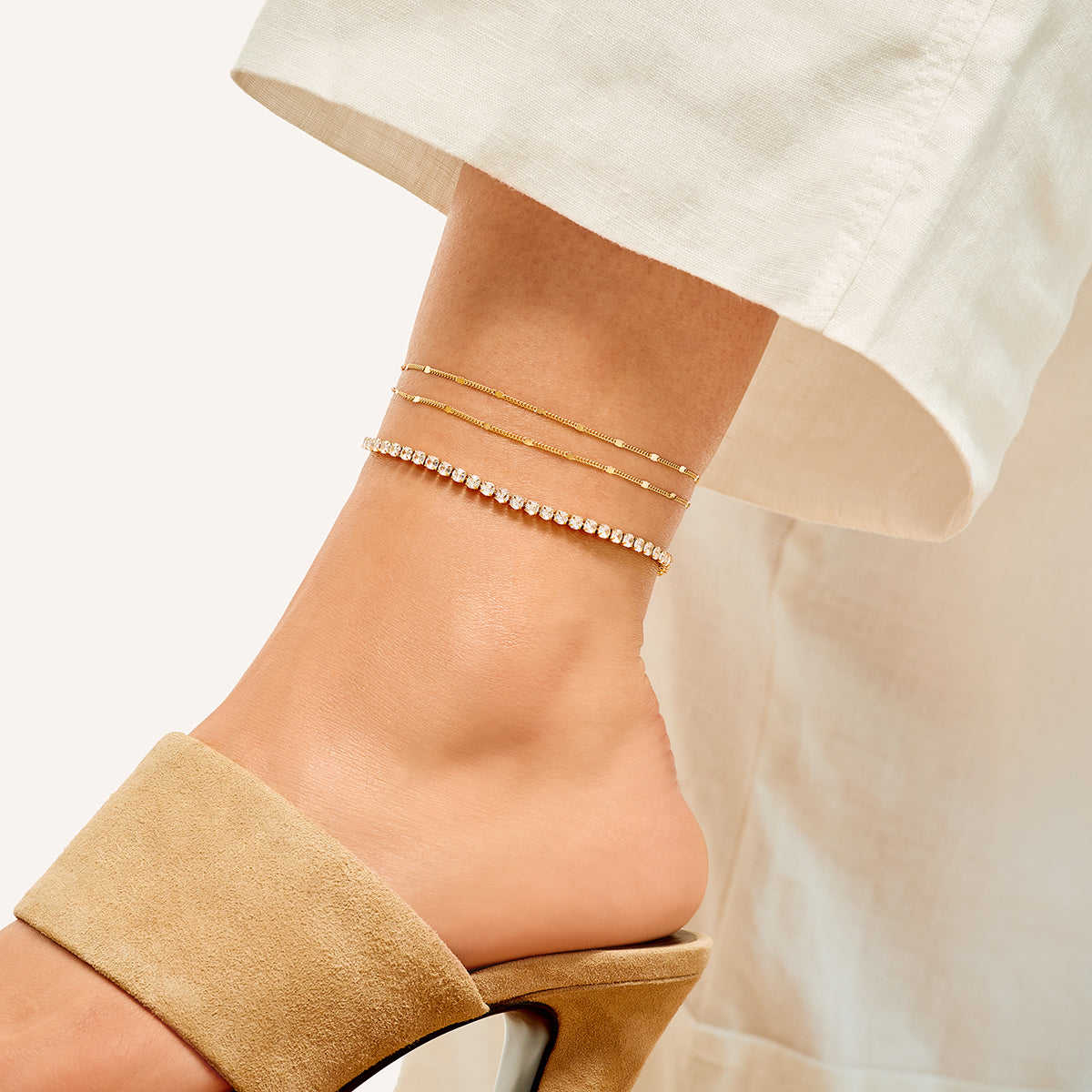 Double Chain Anklet (Gold)