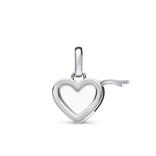 Floating Birthstone Charm Locket (Silver)