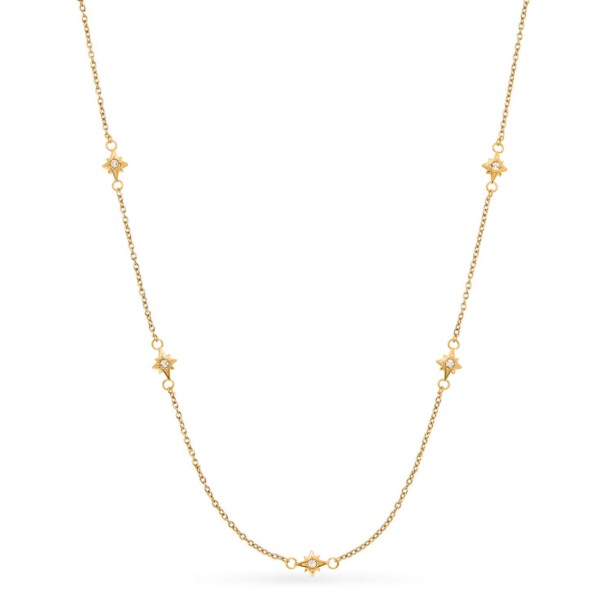 Mini Written In The Stars Initial Tag Necklace (Gold)