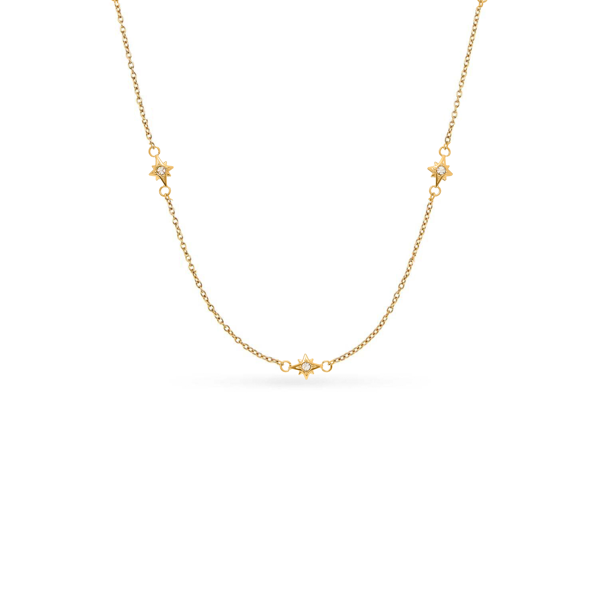 Mini Written In The Stars Initial Tag Necklace (Gold)