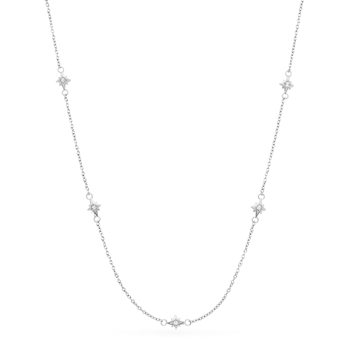 Fingerprint Written In The Stars Tag Necklace (Silver)