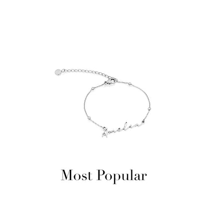 Mini Signature Name Bracelet (Silver)