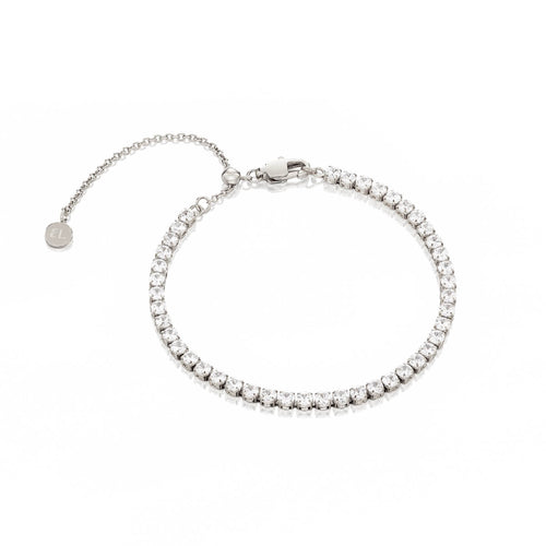 Mini Tennis Chain Bracelet (Silver)