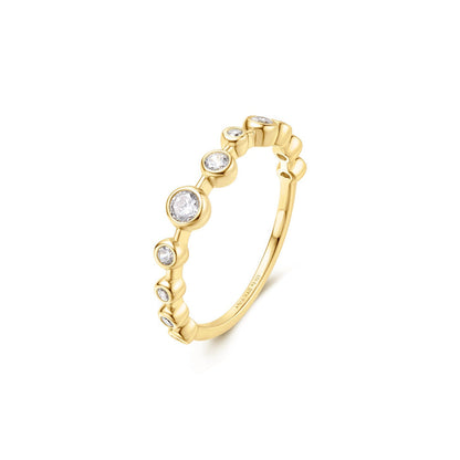 Ania Haie Gold Bezel Cubic Zirconia Zig-Zag Ring