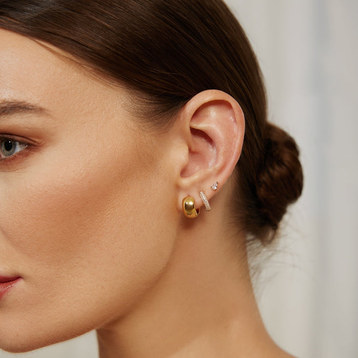 Ania Haie Gold Chubby Small Huggie Hoop Earrings