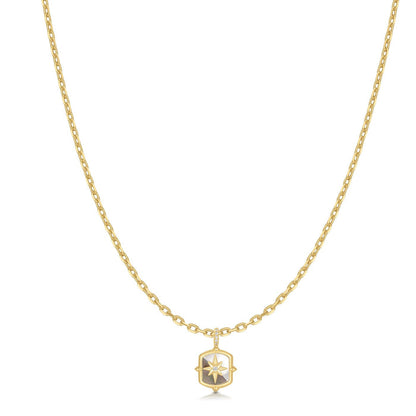 Ania Haie Gold Colour-Block Mother of Pearl Star Necklace