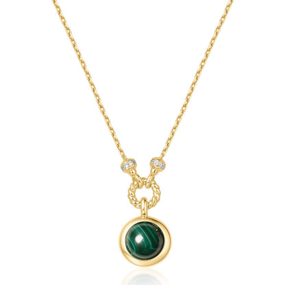 Ania Haie Gold Malachite Reversible Vacation Necklace