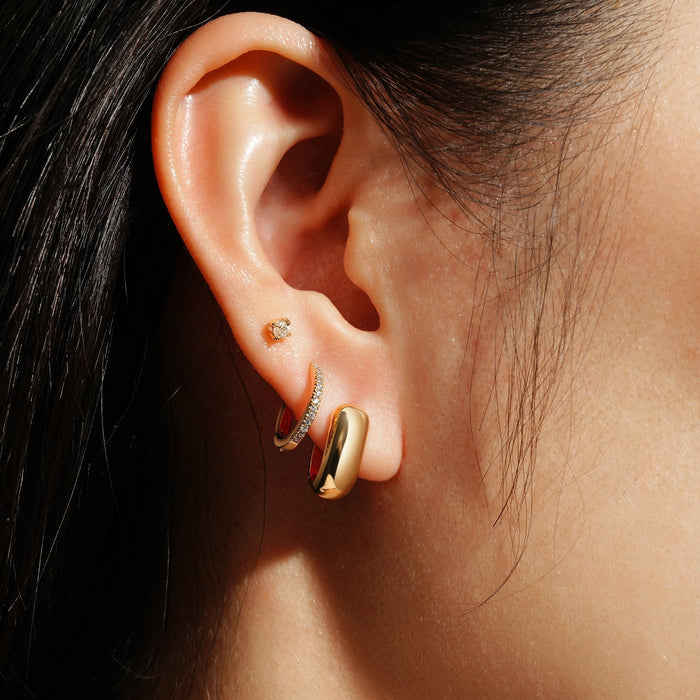 Ania Haie Gold Mini U-Shaped Huggie Hoop Earrings