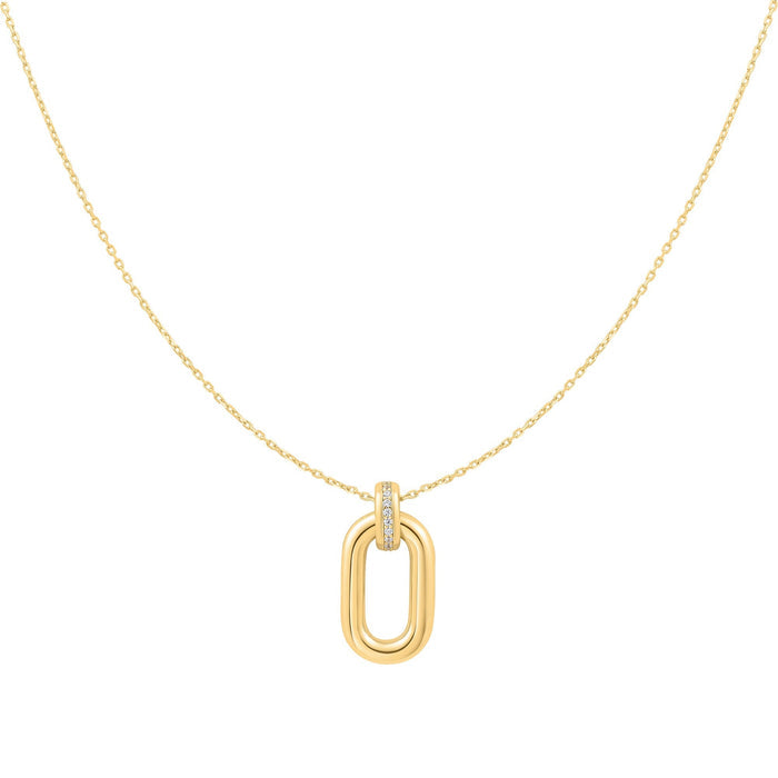 Ania Haie Gold Oval Hoop Pendant Necklace