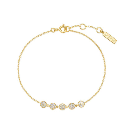 Ania Haie Gold Pave Multi Beaded Chain Bracelet