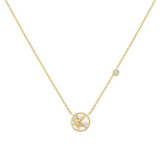 Ania Haie Gold Starry Mother of Pearl Necklace