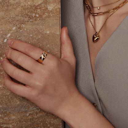 Ania Haie Gold Tiger Stripe Band