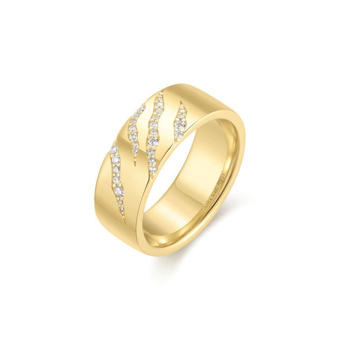 Ania Haie Gold Tiger Stripe Band