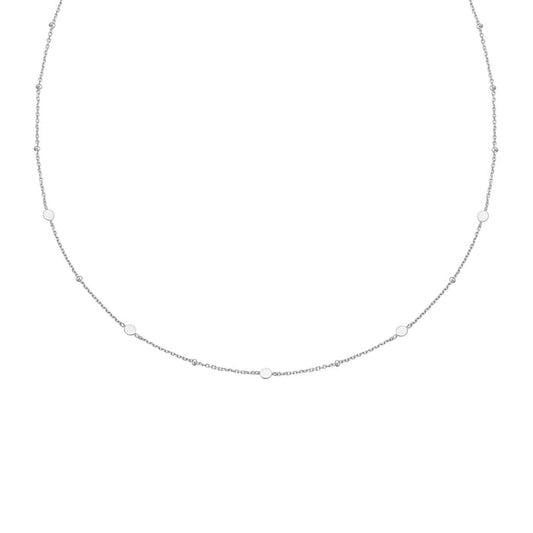 Ania Haie Silver Disc Station Necklace