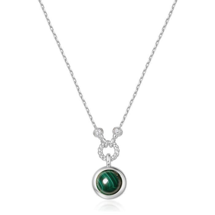 Ania Haie Silver Malachite Reversible Vacation Necklace