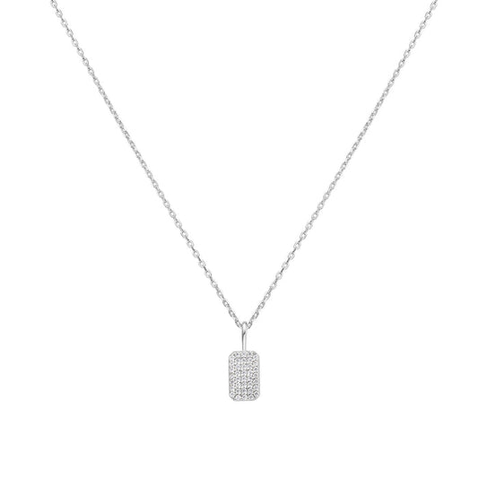 Ania Haie Silver Pave Pendant Necklace