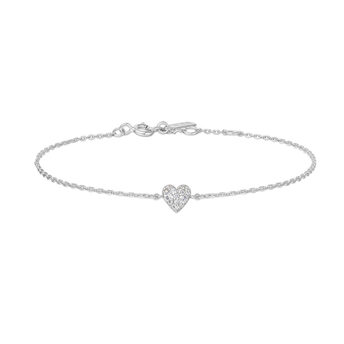 Ania Haie Silver Sweetheart Pave Bracelet