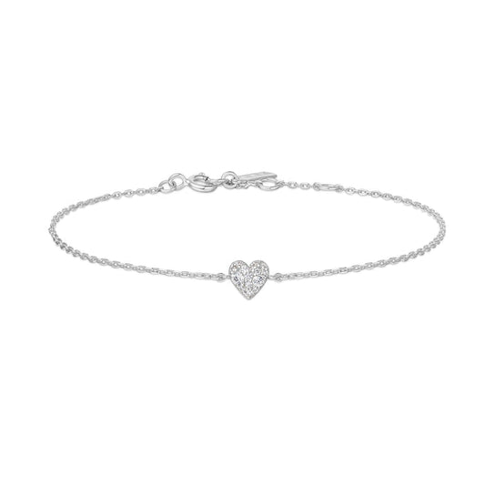 Ania Haie Silver Sweetheart Pave Bracelet