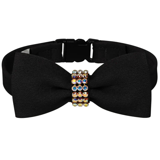 Aurora Borealis Crystal Bow Tie 1/2" Breakaway Cat Collar
