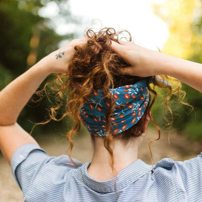 Bandana - Juliet (Blue Floral) by Handker Bandanas