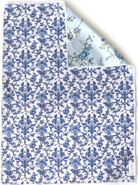BLUE WILLOW MICROFIBER - HAND TOWEL