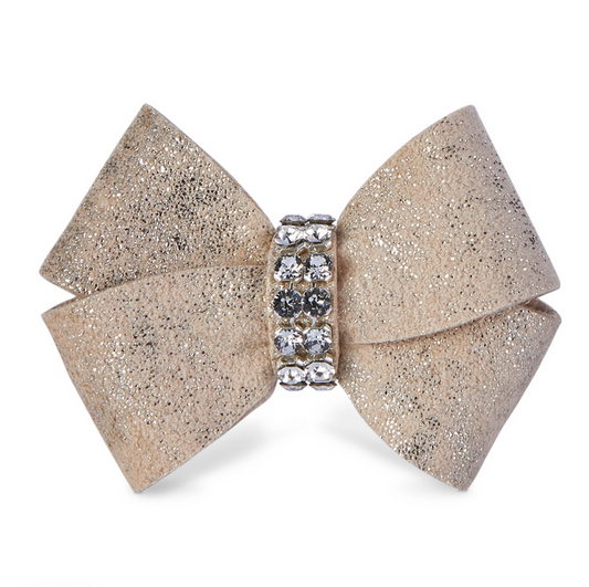Champagne Glitzerati Single Nouveau  Hair-Bow