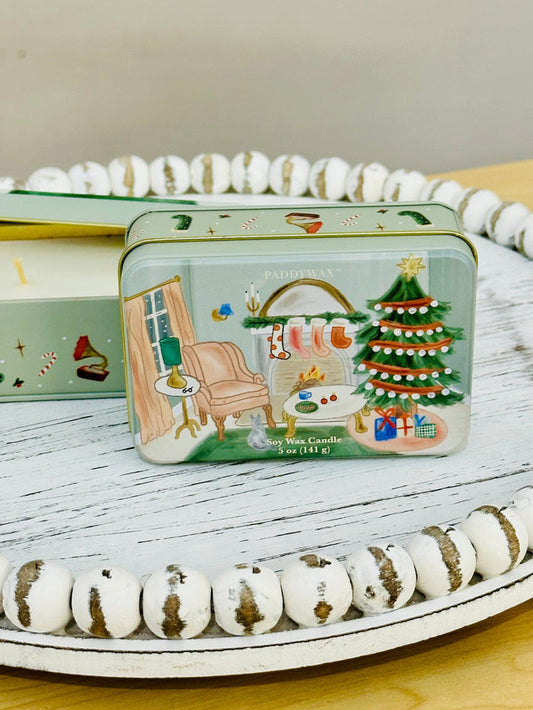 Christmas Tin Candle - Cozy Home Paddywax Candle