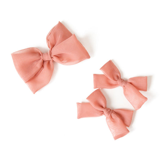 Girl Hair Bows, Pink Kids Hair Accessories, Princess Bow Clip
