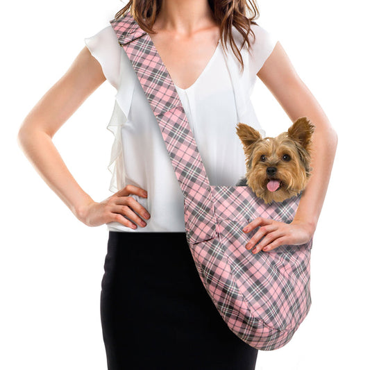 Cuddle Carrier Scotty Puppy Pink Plaid